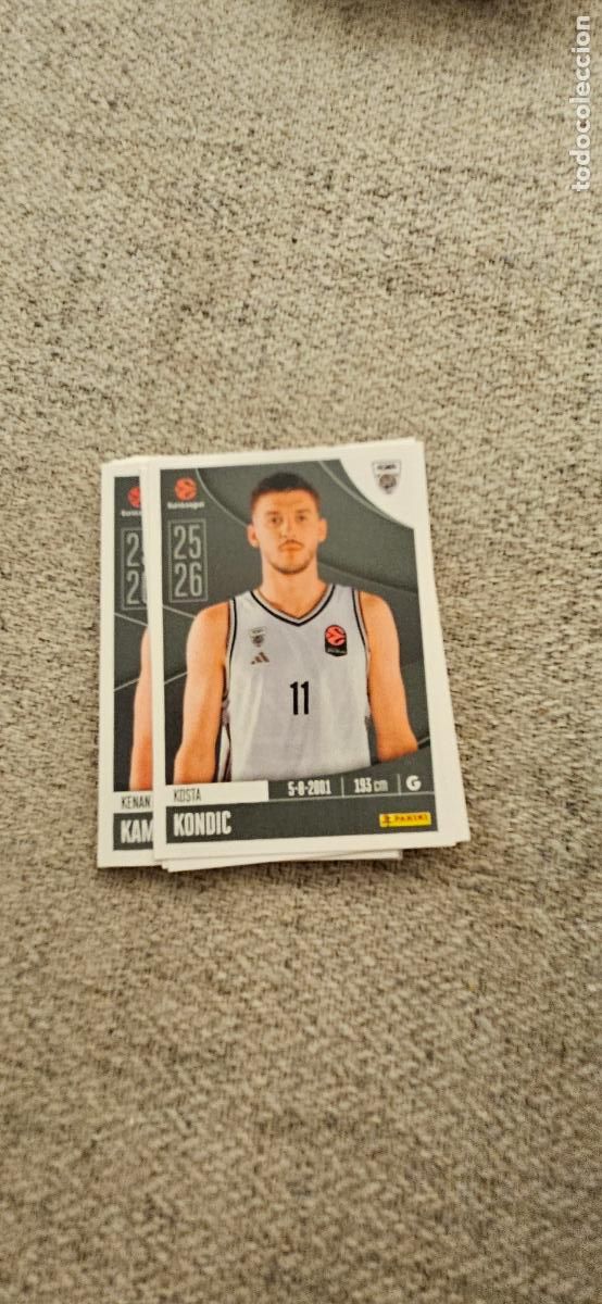 Figurine di Calcio: dubai 117 kondic euroliga 2025 2026 25 26 euroleague trading card