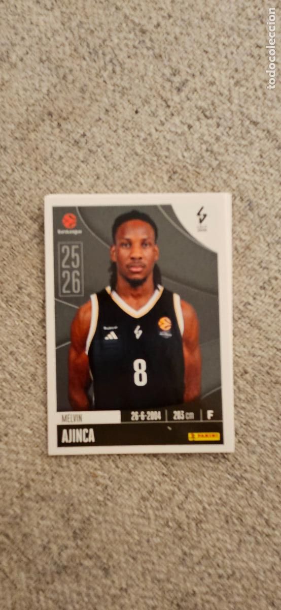 Fu&szlig;ball-Sticker: asvel 223 ajinca euroliga 2025 2026 25 26 euroleague trading card