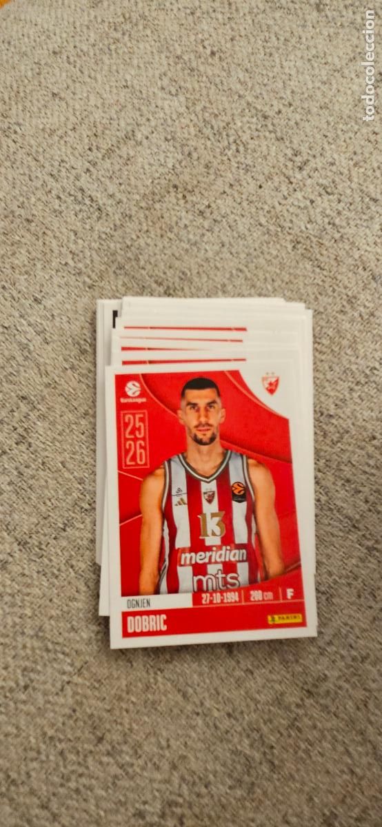 Football Stickers: estrella roja 104 dobric euroliga 2025 2026 25 26 euroleague trading card