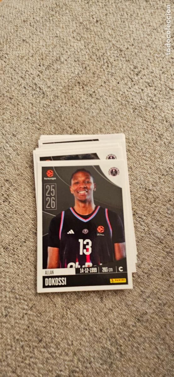 Football Stickers: paris 295 dokossi euroliga 2025 2026 25 26 euroleague trading card