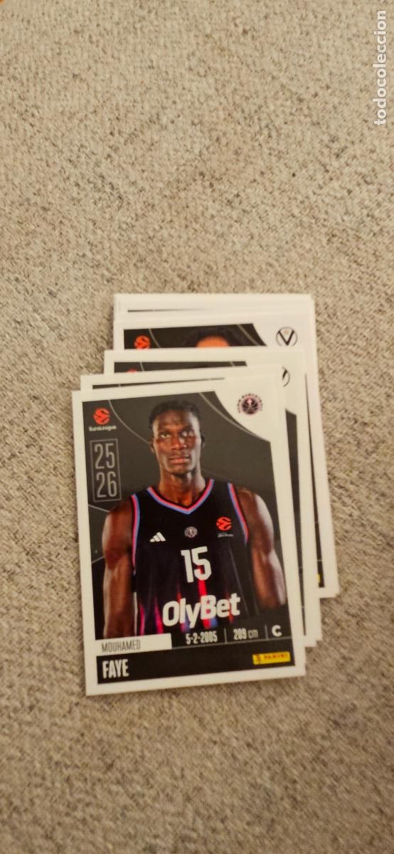Football Stickers: paris faye 296 euroliga 2025 2026 25 26 euroleague trading card