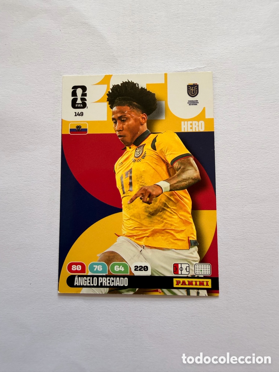 Football Stickers: &Aacute;ngelo preciado (149) - ECUADOR