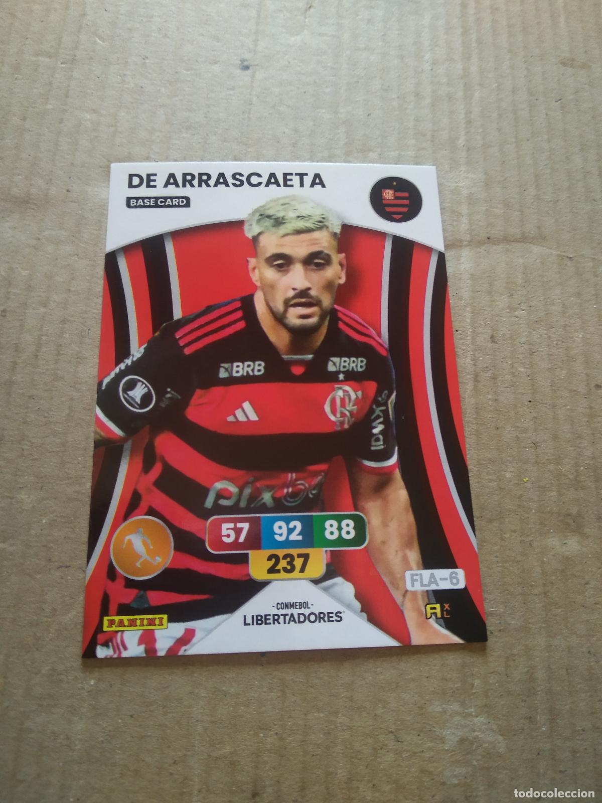 Cromos de F&uacute;tbol: DE ARRASCAETA FLAMENGO CROMO FUTBOL PANINI ADRENALYN CONMEBOL LIBERTADORES SUDAMERICANA 2024