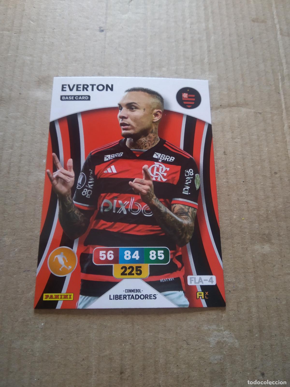 Fu&szlig;ball-Sticker: EVERTON FLAMENGO CROMO FUTBOL PANINI ADRENALYN CONMEBOL LIBERTADORES SUDAMERICANA 2024