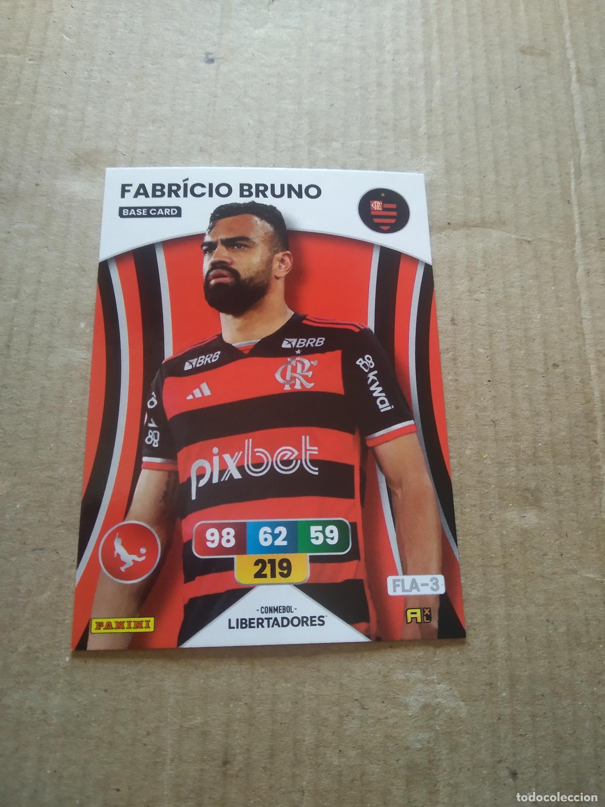 Fu&szlig;ball-Sticker: FABRICIO BRUNO FLAMENGO CROMO FUTBOL PANINI ADRENALYN CONMEBOL LIBERTADORES SUDAMERICANA 2024