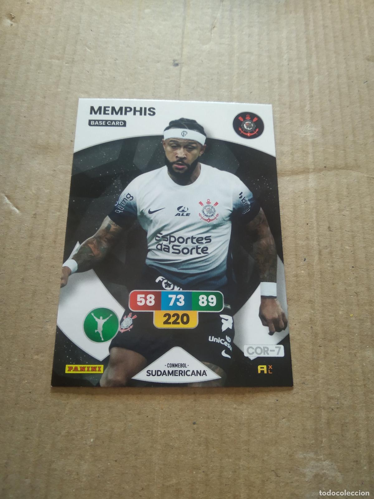 Fu&szlig;ball-Sticker: MEMPHIS DEPAY CORINTHIANS CROMO FUTBOL PANINI ADRENALYN CONMEBOL LIBERTADORES SUDAMERICANA 2024