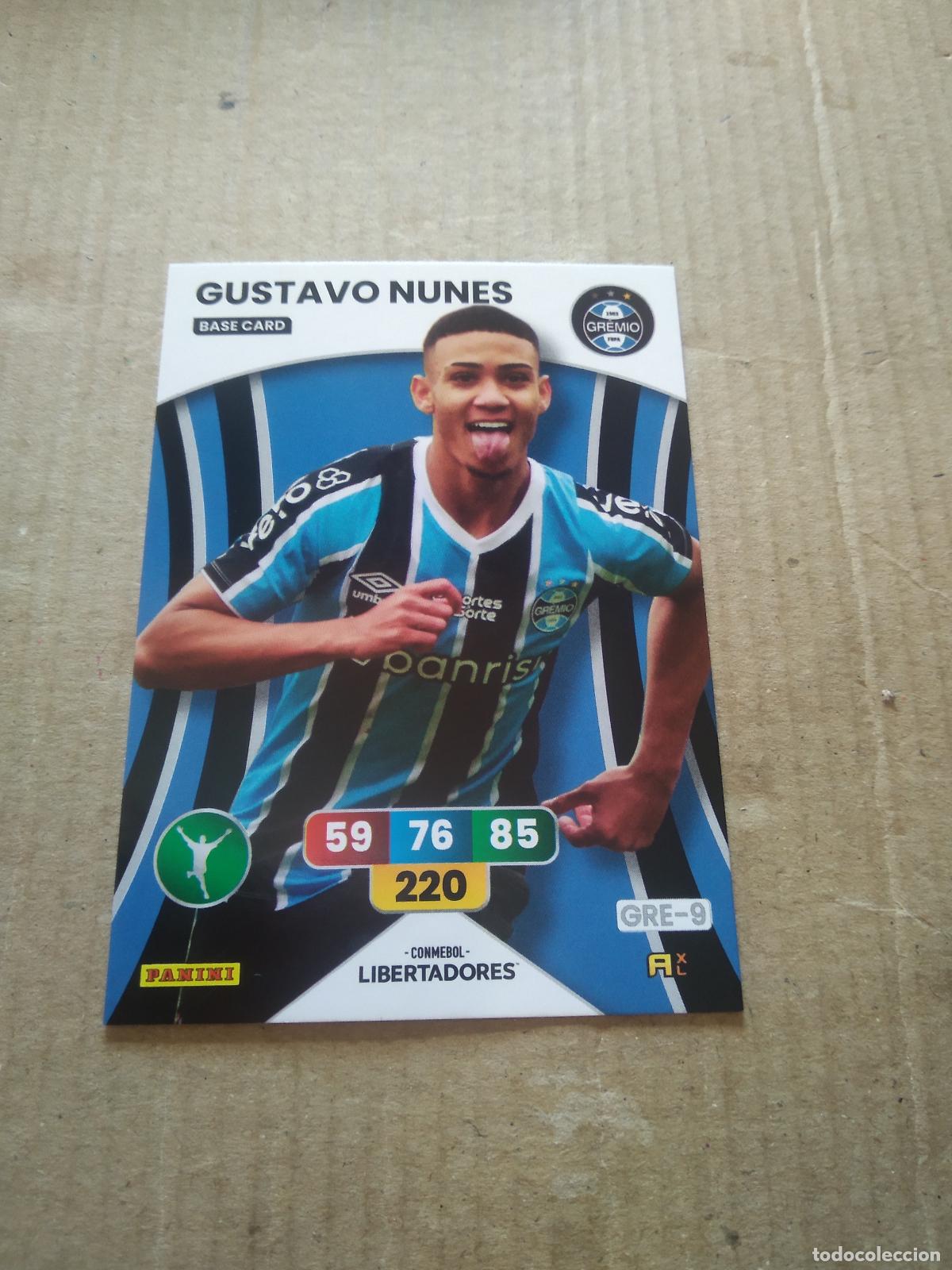 Cromos de Futebol: GUSTAVO NUNES GREMIO CROMO FUTBOL PANINI ADRENALYN CONMEBOL LIBERTADORES SUDAMERICANA 2024