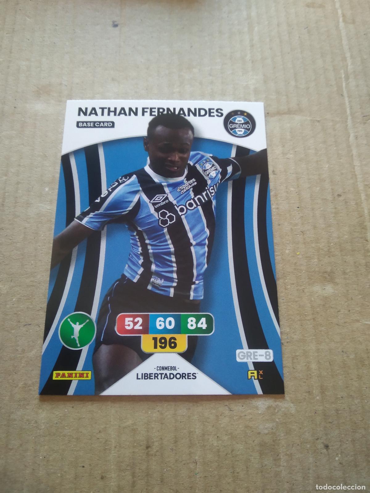Cromos de Futebol: NATHAN FERNANDES GREMIO CROMO FUTBOL PANINI ADRENALYN CONMEBOL LIBERTADORES SUDAMERICANA 2024