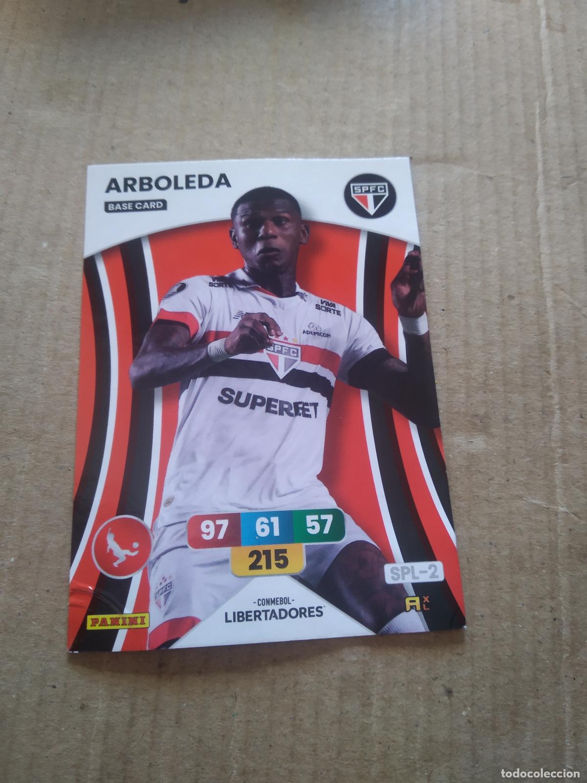 Cromos de F&uacute;tbol: ARBOLEDA SAO PAULO CROMO FUTBOL PANINI ADRENALYN CONMEBOL LIBERTADORES SUDAMERICANA 2024