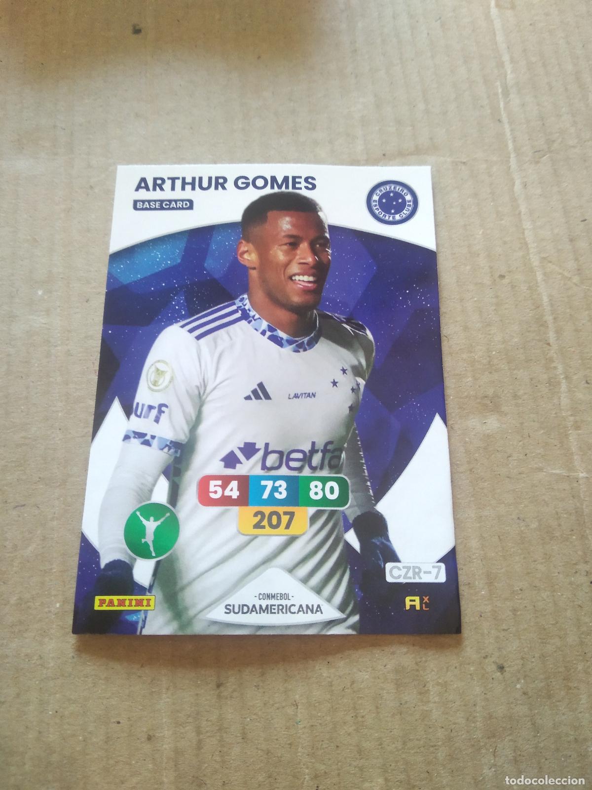 Cromos de F&uacute;tbol: ARTHUR GOMES CRUZEIRO CROMO FUTBOL PANINI ADRENALYN CONMEBOL LIBERTADORES SUDAMERICANA 2024
