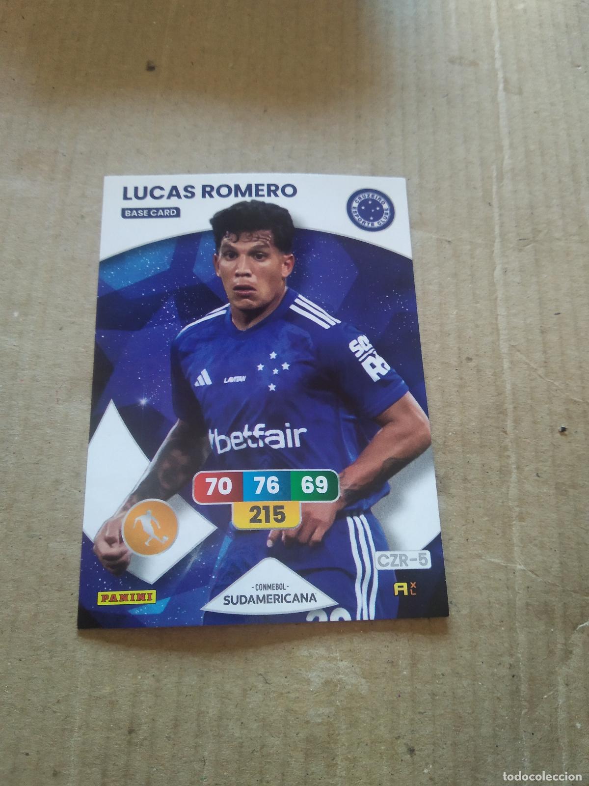 Cromos de F&uacute;tbol: LUCAS ROMERO CRUZEIRO CROMO FUTBOL PANINI ADRENALYN CONMEBOL LIBERTADORES SUDAMERICANA 2024