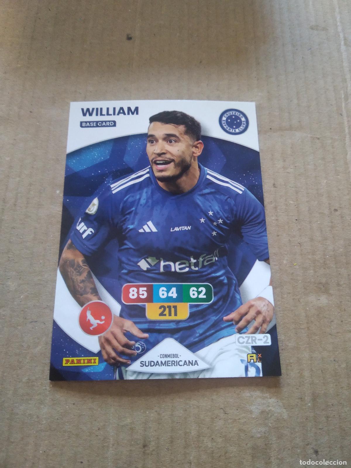Cromos de F&uacute;tbol: WILLIAM CRUZEIRO CROMO FUTBOL PANINI ADRENALYN CONMEBOL LIBERTADORES SUDAMERICANA 2024