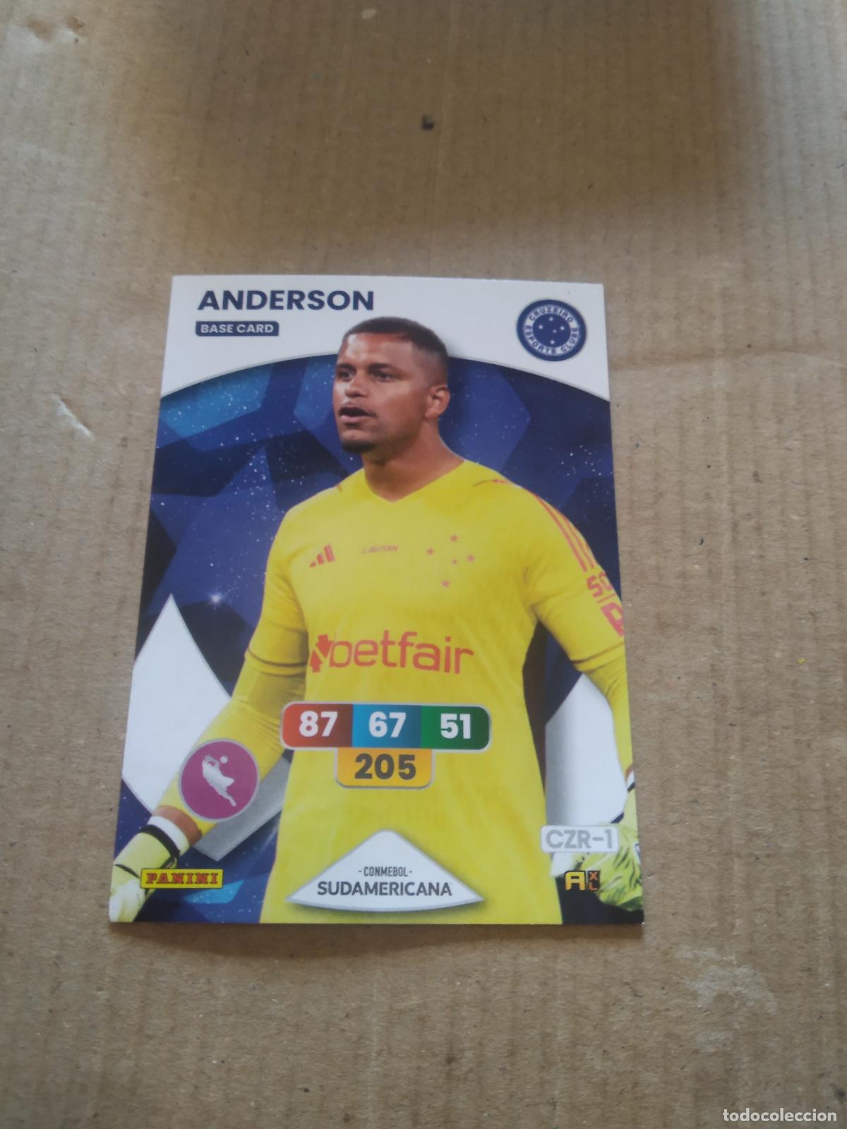 Cromos de F&uacute;tbol: ANDERSON CRUZEIRO CROMO FUTBOL PANINI ADRENALYN CONMEBOL LIBERTADORES SUDAMERICANA 2024