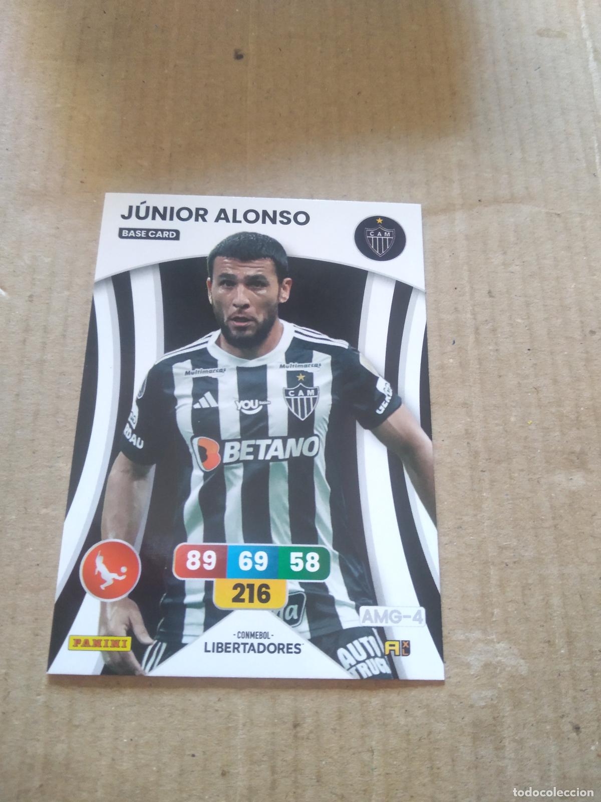 Cromos de F&uacute;tbol: JUNIOR ALONSO ATLETICO MINEIRO CROMO FUTBOL PANINI ADRENALYN CONMEBOL LIBERTADORES SUDAMERICANA 2024
