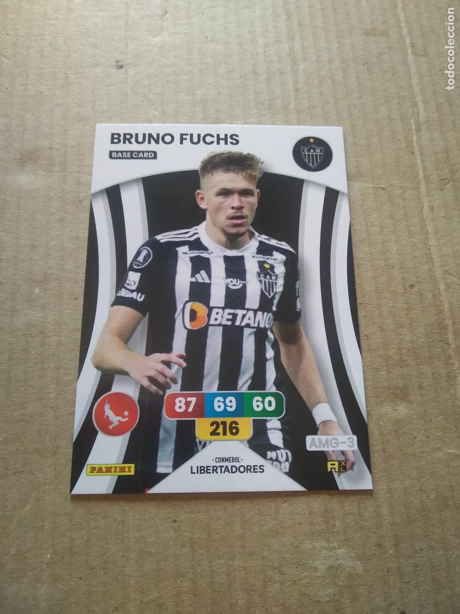 Cromos de F&uacute;tbol: BRUNO FUCHS ATLETICO MINEIRO CROMO FUTBOL PANINI ADRENALYN CONMEBOL LIBERTADORES SUDAMERICANA 2024