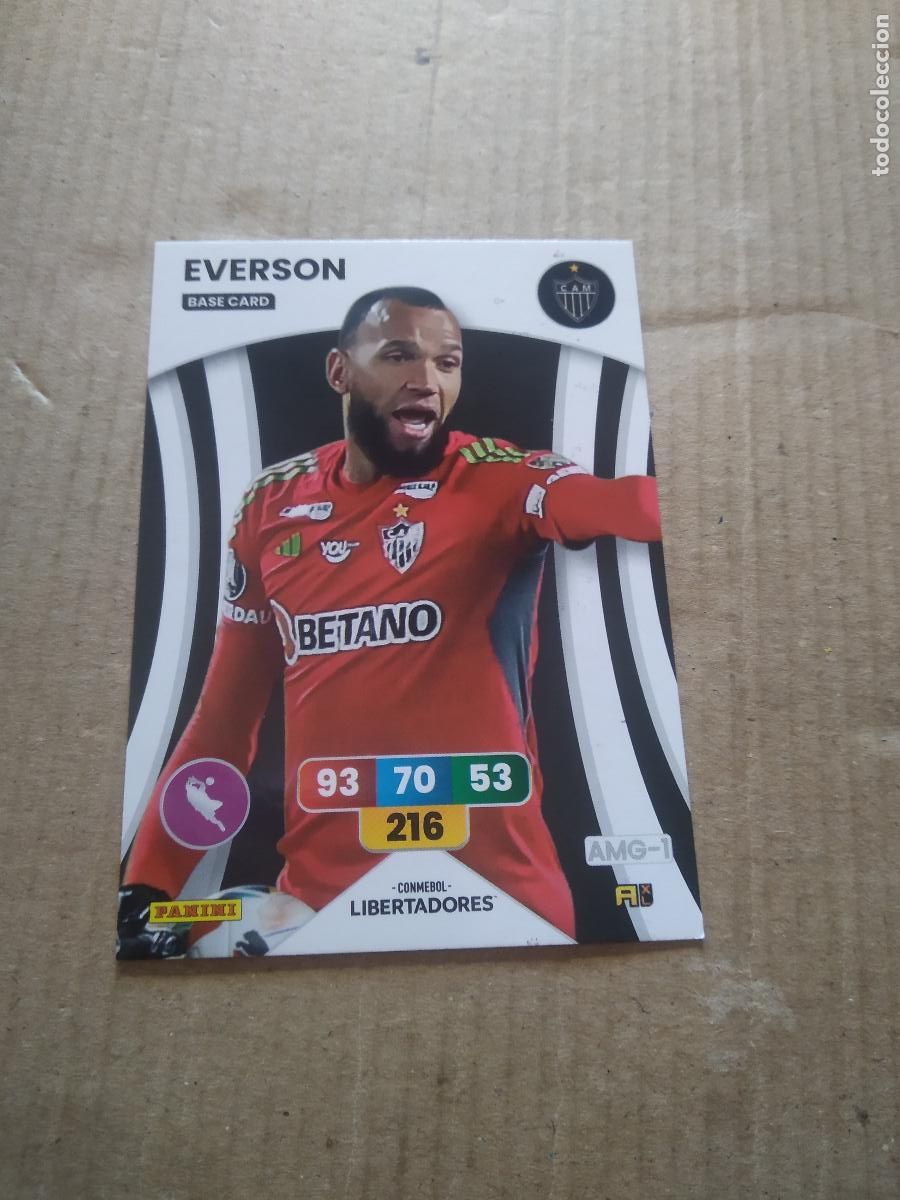 Cromos de F&uacute;tbol: EVERSON ATLETICO MINEIRO CROMO FUTBOL PANINI ADRENALYN CONMEBOL LIBERTADORES SUDAMERICANA 2024