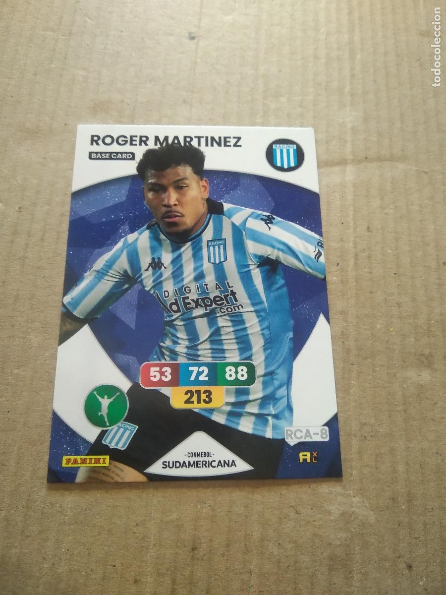Cromos de F&uacute;tbol: ROGER MARTINEZ RACING CROMO FUTBOL PANINI ADRENALYN CONMEBOL LIBERTADORES SUDAMERICANA 2024