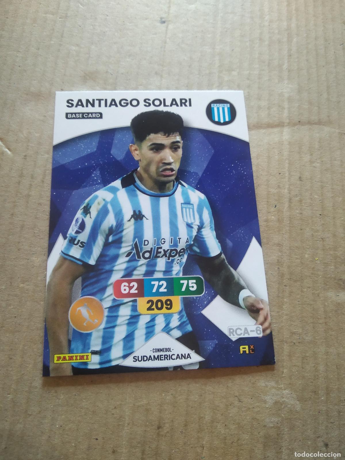 Cromos de Futebol: SANTIAGO SOLARI RACING CROMO FUTBOL PANINI ADRENALYN CONMEBOL LIBERTADORES SUDAMERICANA 2024