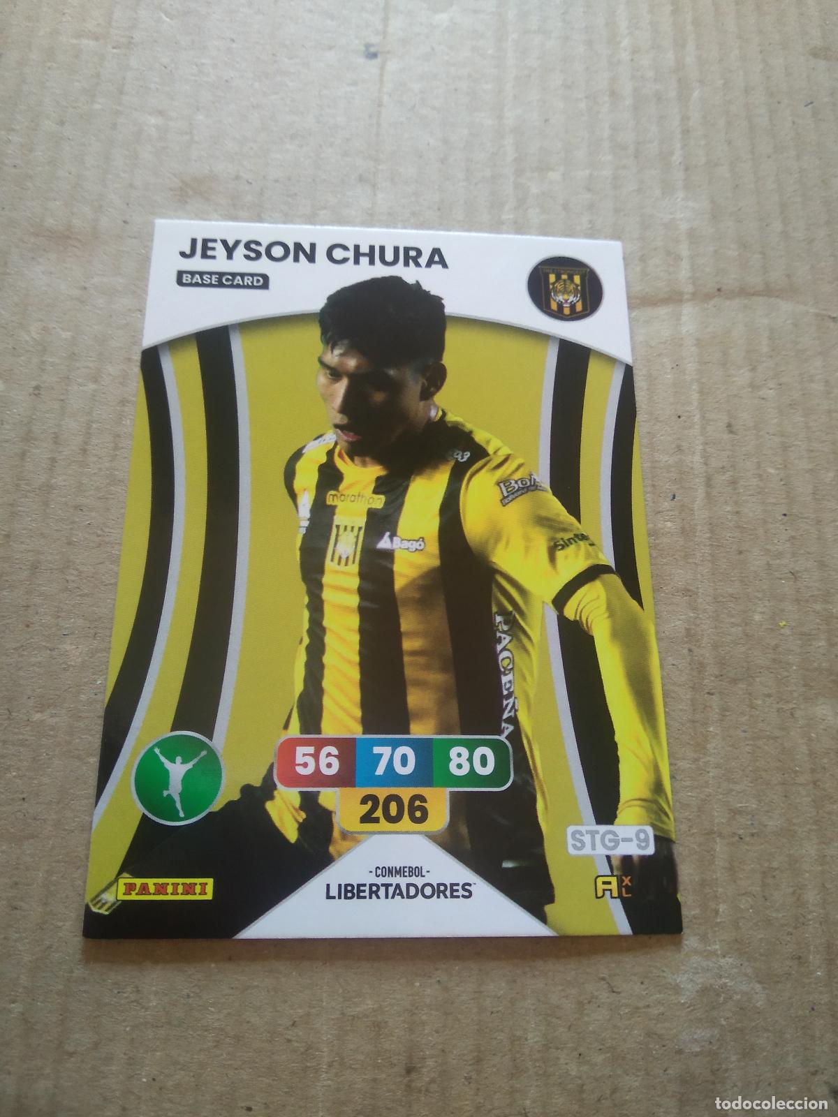 Cromos de F&uacute;tbol: JEYSON CHURA THE STRONGEST CROMO FUTBOL PANINI ADRENALYN CONMEBOL LIBERTADORES SUDAMERICANA 2024