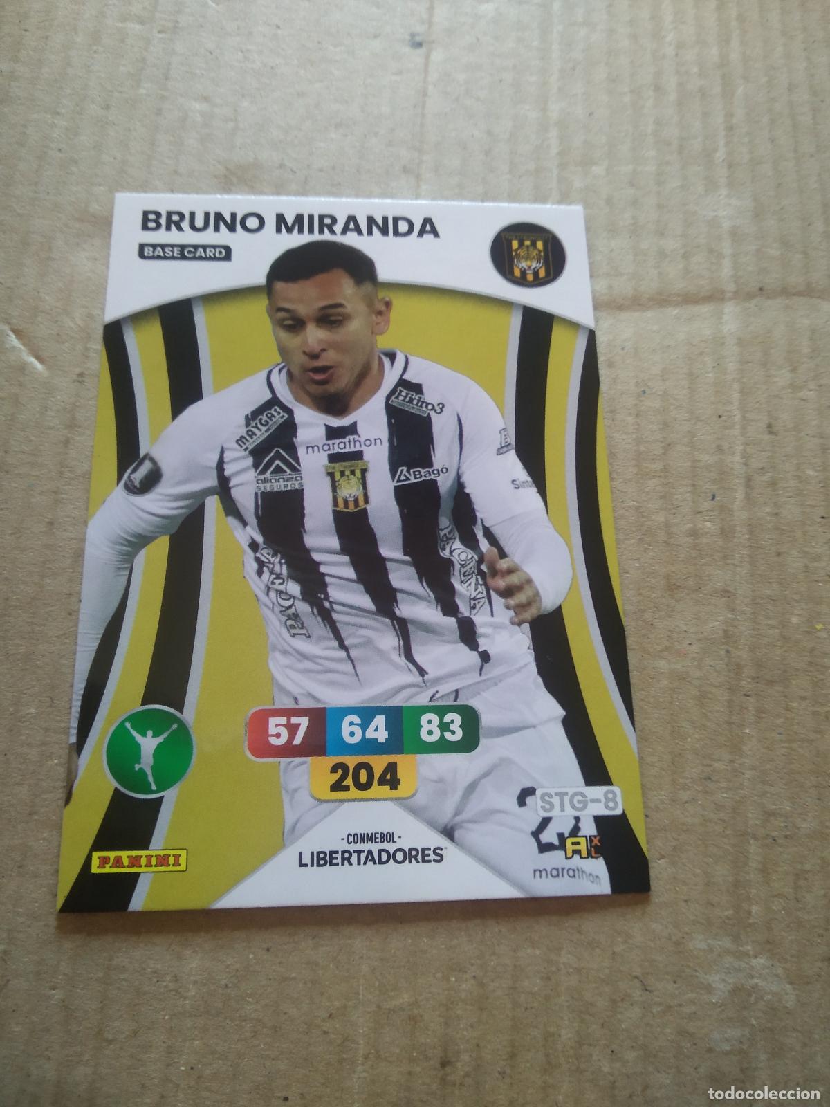 Cromos de F&uacute;tbol: BRUNO MIRANDA THE STRONGEST CROMO FUTBOL PANINI ADRENALYN CONMEBOL LIBERTADORES SUDAMERICANA 2024