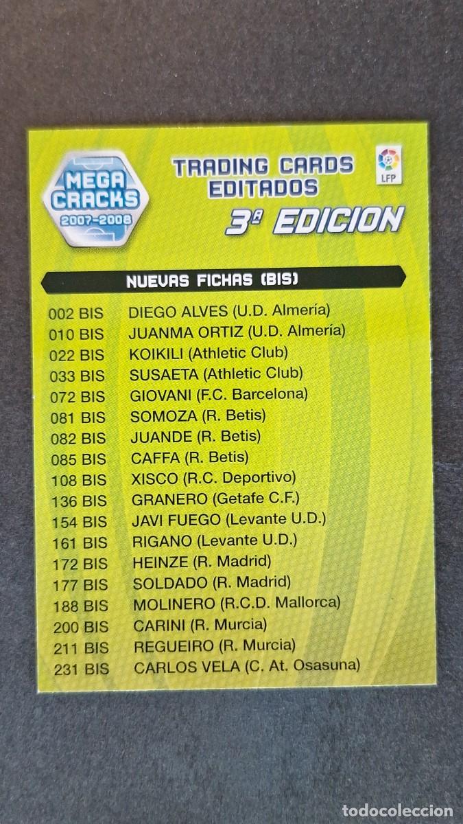 Figurine di Calcio: L3 INDICE 3&ordf; EDICION PANINI MEGACRACKS 2007 2008 07 08