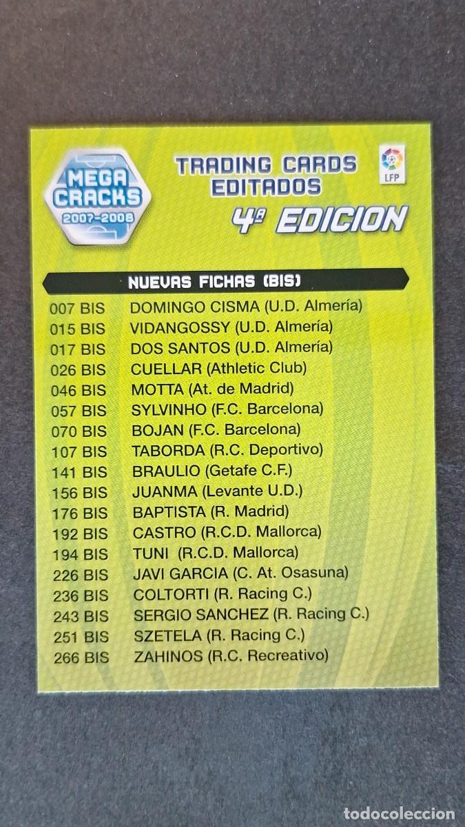 Figurine di Calcio: L3 INDICE 4&ordf; EDICION PANINI MEGACRACKS 2007 2008 07 08