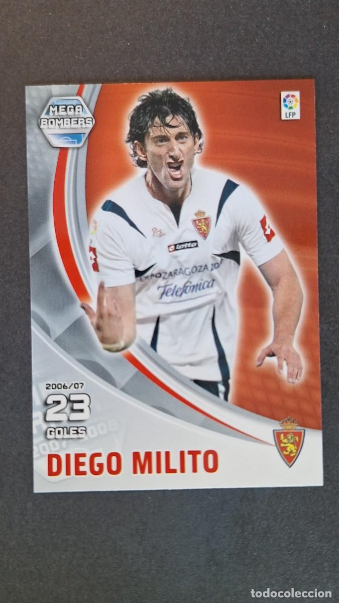 Figurine di Calcio: L3 DIEGO MILITO REAL ZARAGOZA MEGA BOMBERS 389 PANINI MEGACRACKS 2007 2008 07 08