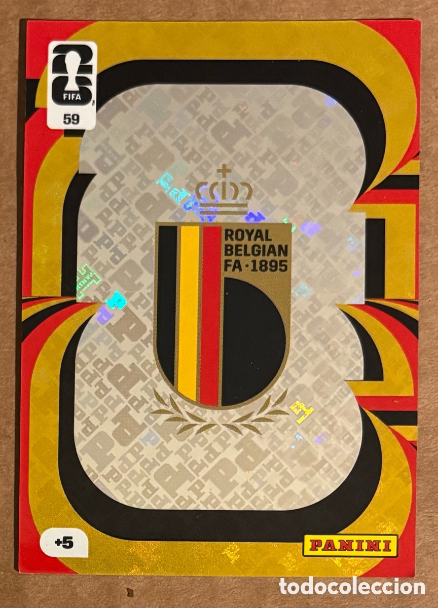 Cromos de F&uacute;tbol: ESCUDO DE B&Eacute;LGICA. CARTA PANINI ADRENALYN XL FIFA WORLD CUP 2026. #59