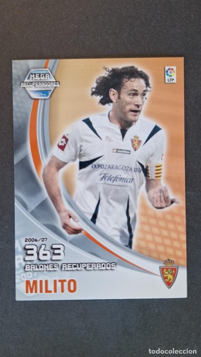 Cromos de F&uacute;tbol: L3 MILITO REAL ZARAGOZA MEGA RECUPERADORES 397 PANINI MEGACRACKS 2007 2008 07 08