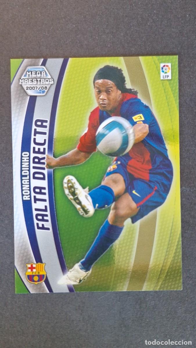 Cromos de F&uacute;tbol: L3 RONALDINHO F. C. BARCELONA MEGA MAESTROS 408 PANINI MEGACRACKS 2007 2008 07 08