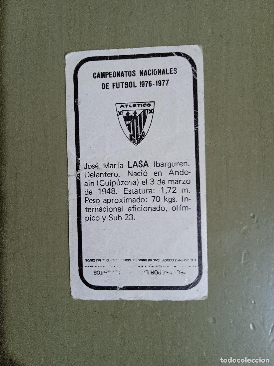 Cromos de f&uacute;tbol: LASA ATLETICO BILBAO - Foto 2