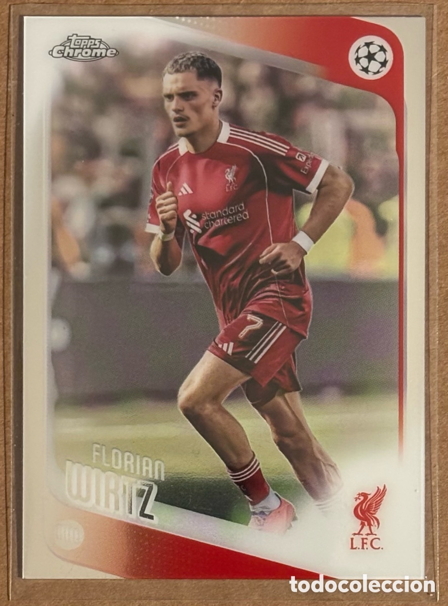 Cromos de F&uacute;tbol: FLORIAN WIRTZ (LIVERPOOL FC). CARTA TOPPS CHROME UEFA CHAMPIONS LEAGUE 2025/26. #24.