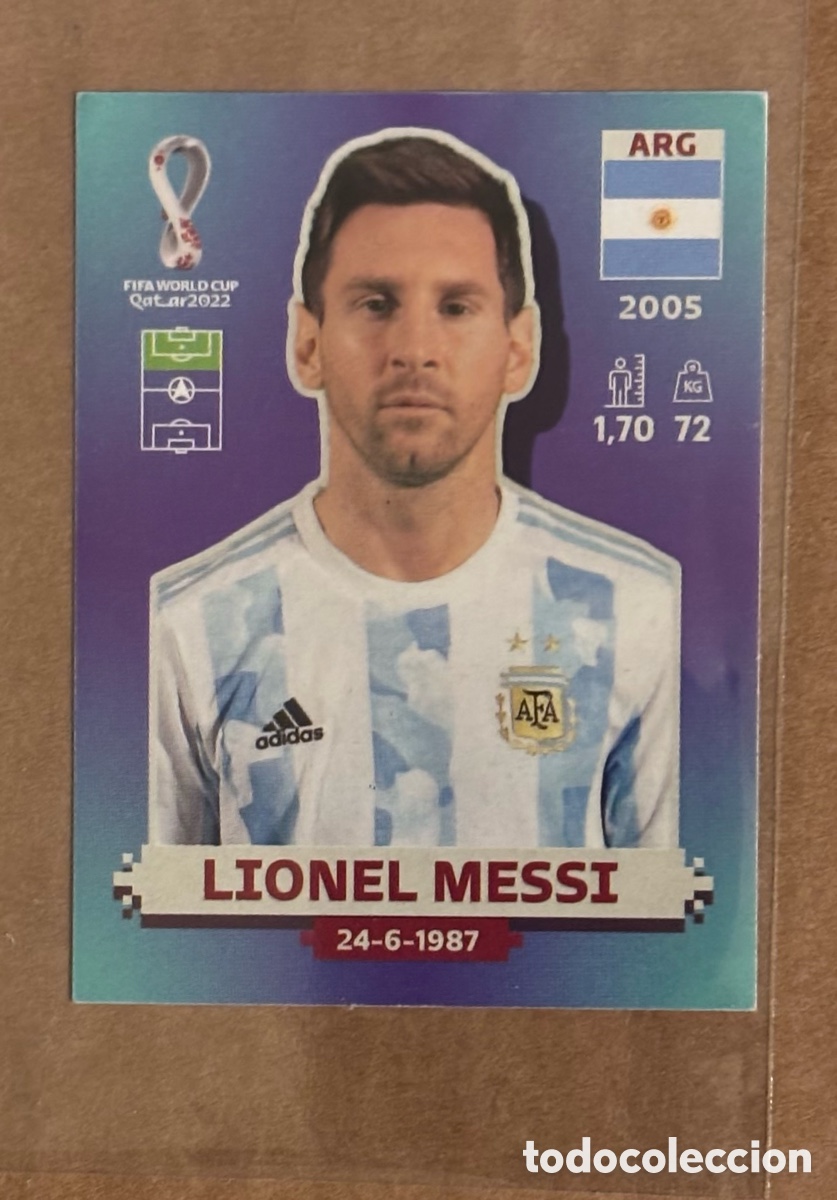 Cromos de F&uacute;tbol: LEO MESSI (ARGENTINA). CROMO STICKER PANINI MUNDIAL QATAR DE 2022. SIN PEGAR.