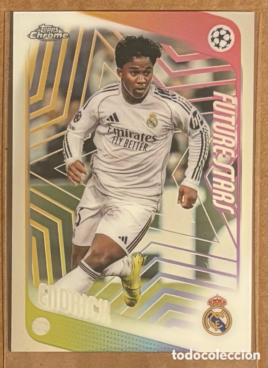 Cromos de F&uacute;tbol: ENDRICK (REAL MADRID C.F.). CARTA FUTURE STARS TOPPS CHROME UEFA CHAMPIONS LEAGUE 2025/26. #86