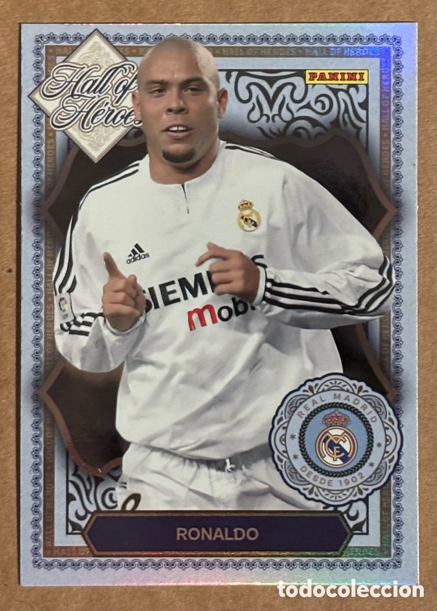 Cromos de F&uacute;tbol: RONALDO (REAL MADRID). CARTA HALL OF HEORES COLECCI&Oacute;N REAL MADRID PANINI CLUB 2025/26.