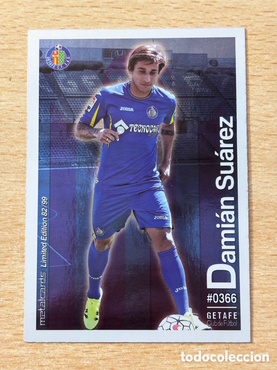 Cromos de F&uacute;tbol: # 366 Dami&aacute;n Su&aacute;rez Getafe Mundicromo 2016 Metalcard Limited Edition brillo liso