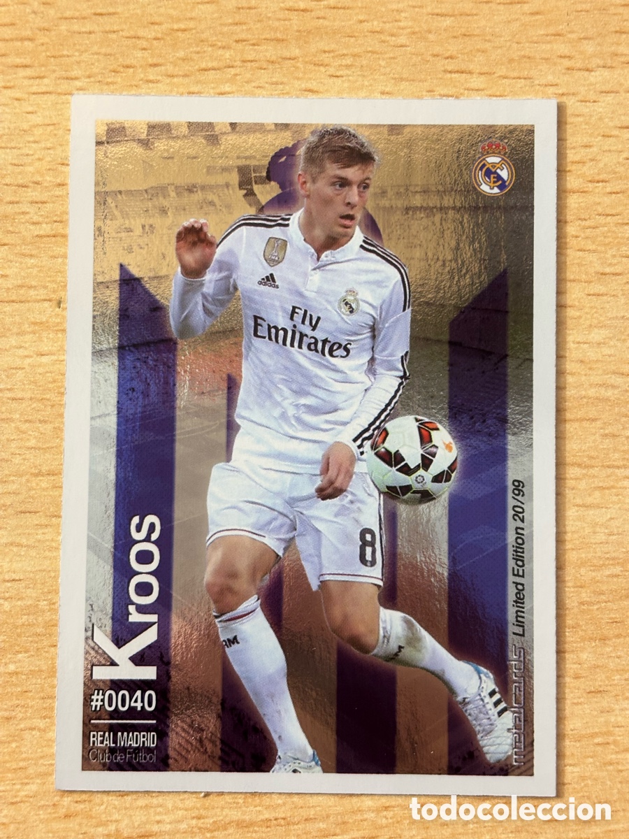Cromos de F&uacute;tbol: # 40 Kroos Real Madrid Mundicromo 2016 Metalcard Limited Edition brillo liso