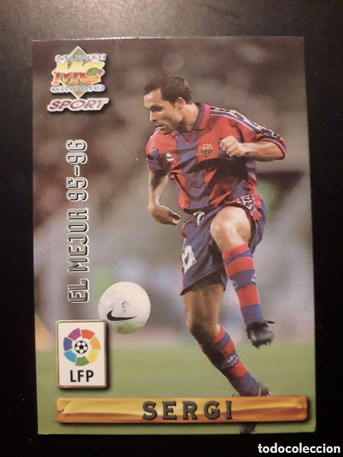 Cromos de F&uacute;tbol: SERGI FC BARCELONA N&deg; 402 EL MEJOR FICHAS LIGA F&Uacute;TBOL 96 97 1996 1997 MUNDICROMO MC PEDIDO M&Iacute;NIMO 3&euro;