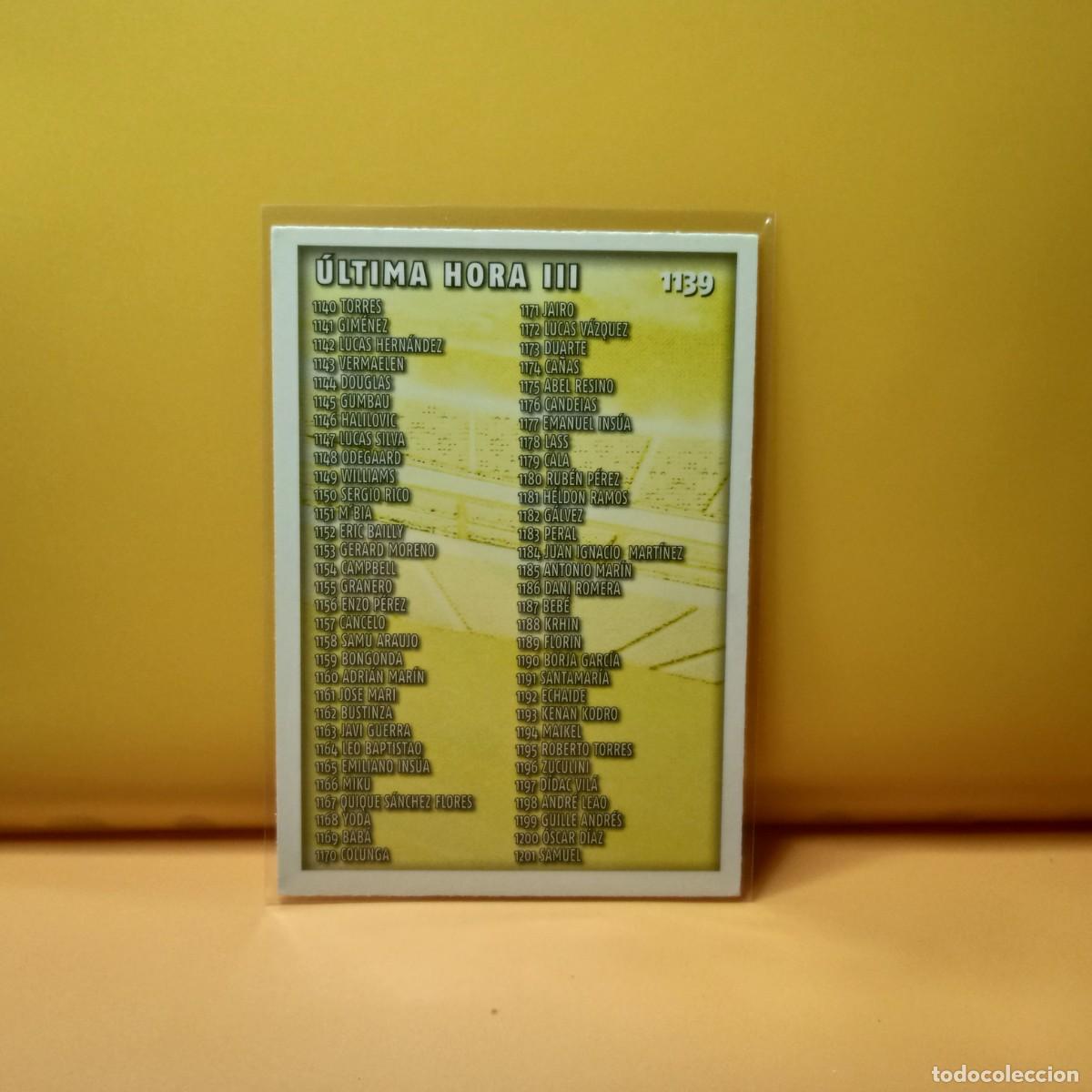 Cromos de F&uacute;tbol: MUNDICROMO 2014 2015 14 15 &Iacute;NDICE 1139 UH III