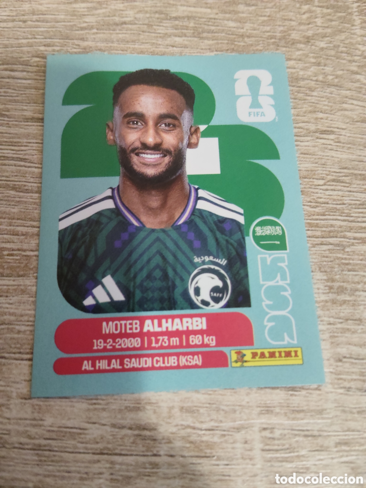 Figurine di Calcio: Panini mundial 2026 KSA 7 Moteb Alharbi Arabia Saud&iacute;