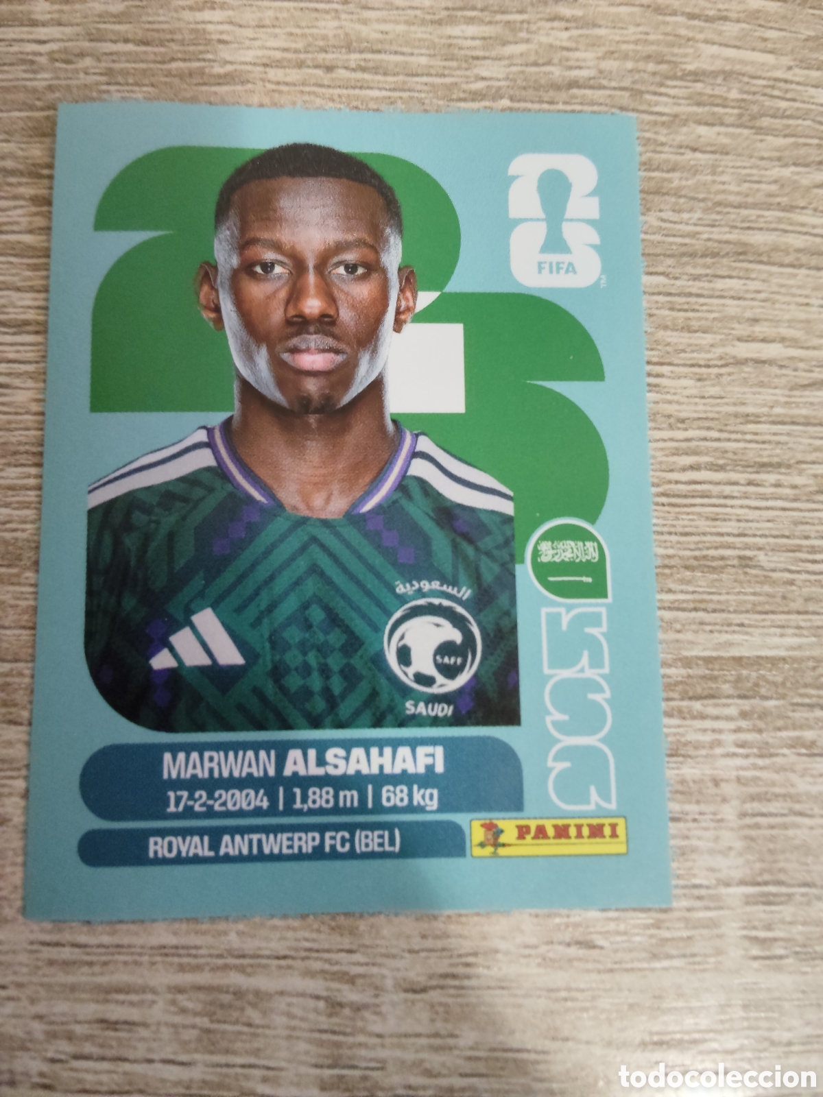 Cromos de Futebol: Panini mundial 2026 KSA 15 Marwan Alsahafi Arabia Saud&iacute;