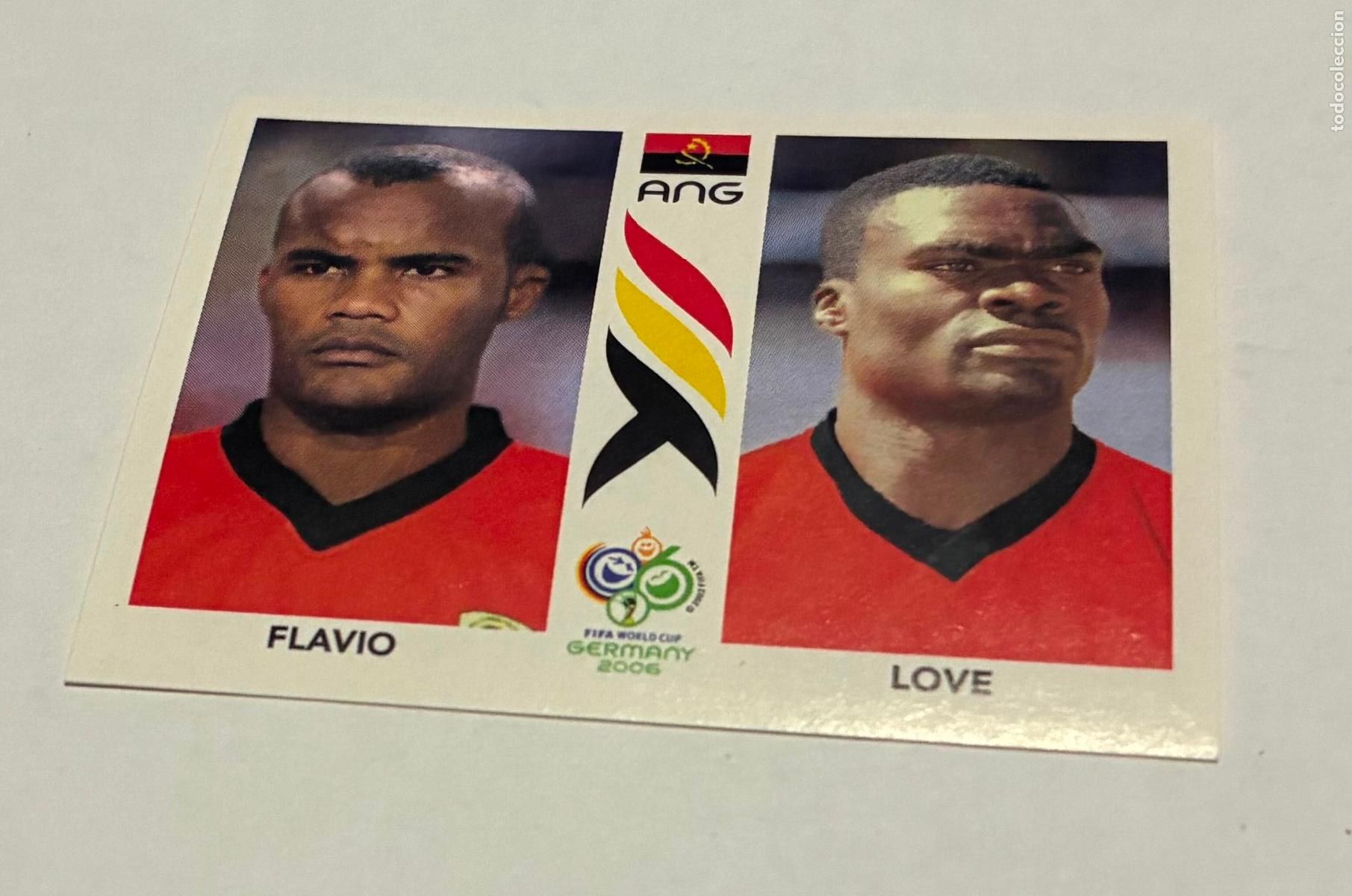 Figurine di Calcio: CROMO FUTBOL MUNDIAL ALEMANIA 2006, PANINI, Numero 309, FLAVIO , LOVE, Angola