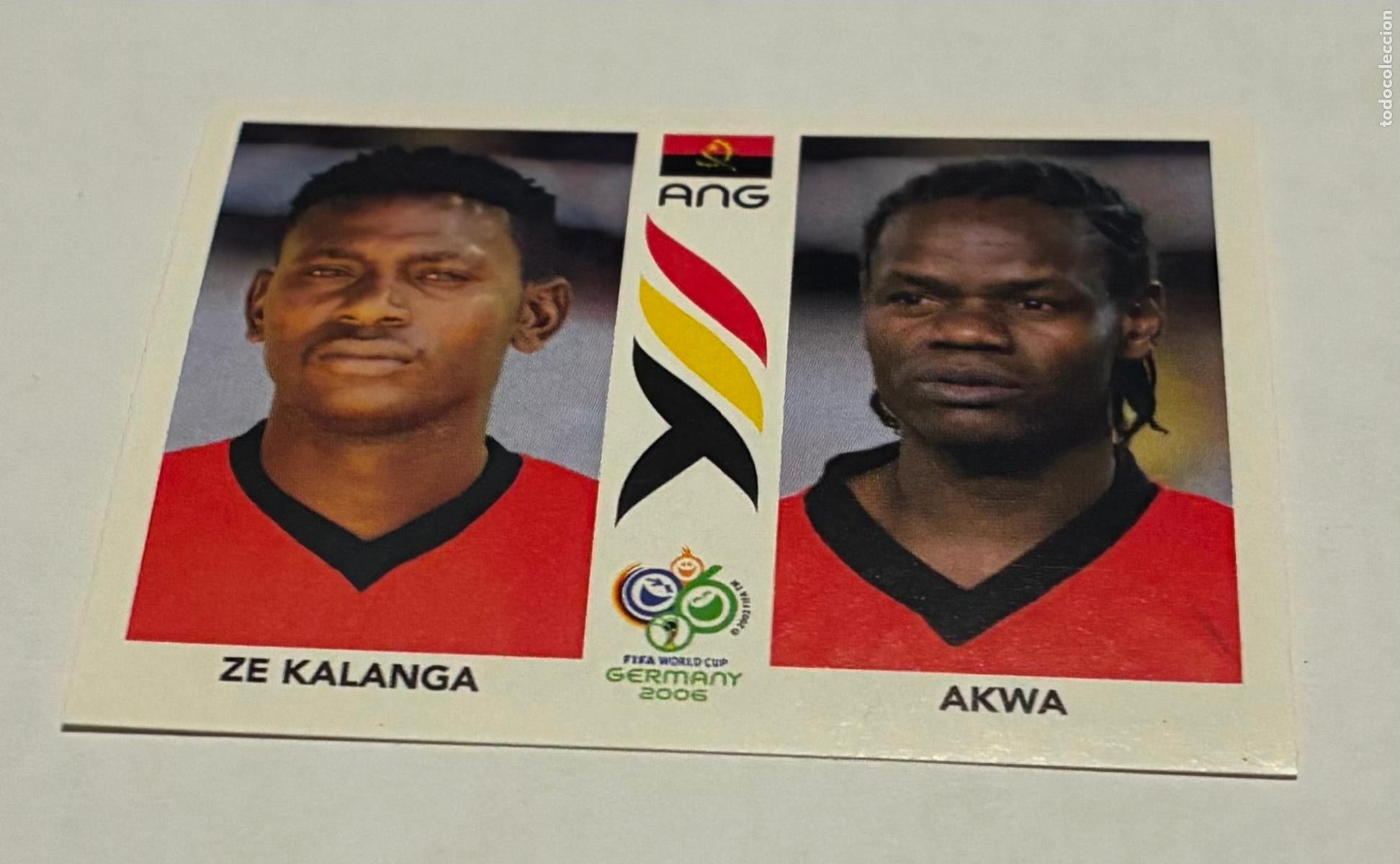 Figurine di Calcio: CROMO FUTBOL MUNDIAL ALEMANIA 2006, PANINI, Numero 308, ZE KALANGA, AKWA, Angola