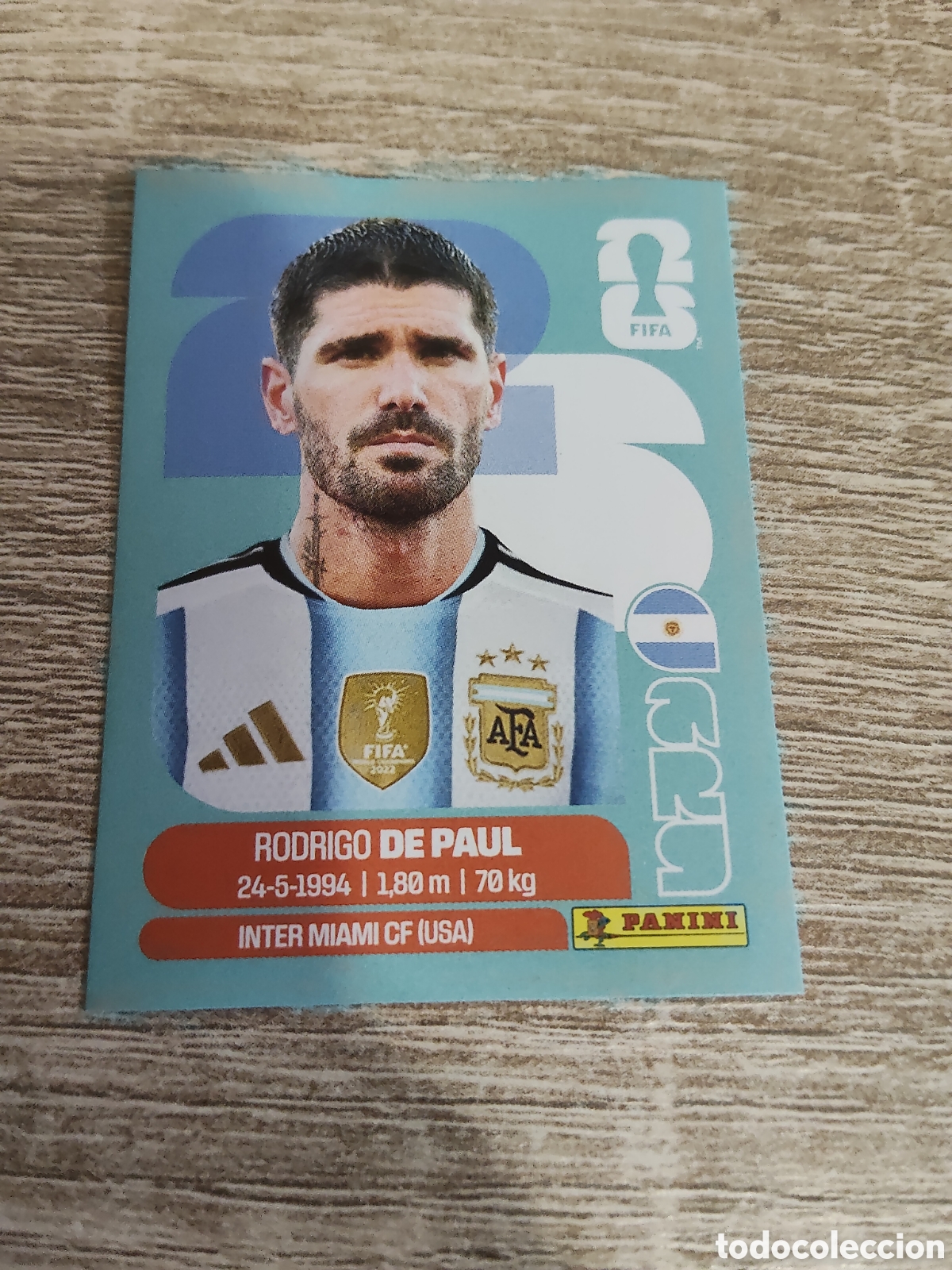 Cromos de F&uacute;tbol: Panini mundial 2026 ARG 10 Rodrigo De Paul Argentina