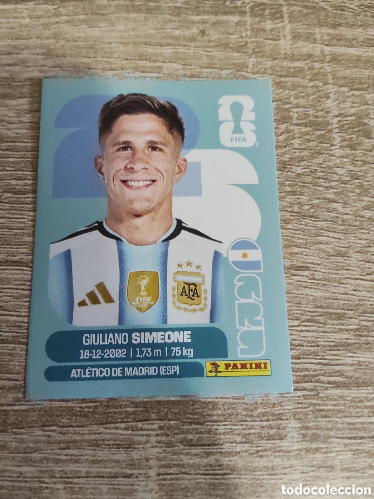 Cromos de F&uacute;tbol: Panini mundial 2026 ARG 20 Giuliano Simeone Argentina