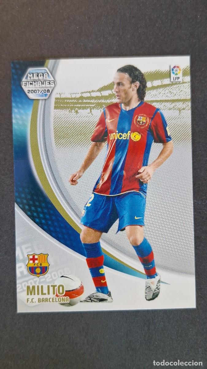 Cromos de F&uacute;tbol: L3 MILITO F. C. BARCELONA MEGA FICHAJE 498 PANINI MEGACRACKS 2007 2008 07 08