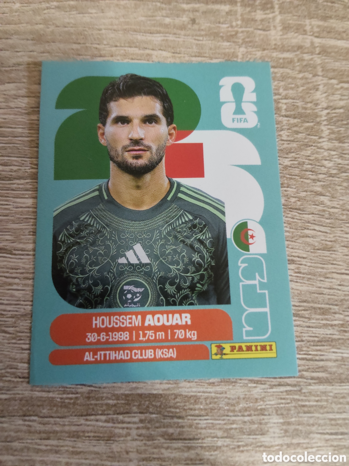 Cromos de F&uacute;tbol: Panini mundial 2026 ALG 9 Houssem Aouar Argelia