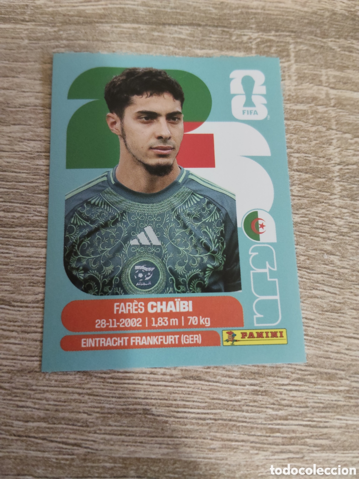 Cromos de F&uacute;tbol: Panini mundial 2026 ALG 14 Fares Chaibi Argelia