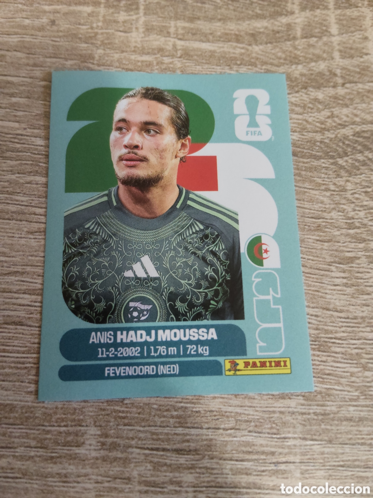 Cromos de F&uacute;tbol: Panini mundial 2026 ALG 17 Anis Hadjmoussa Argelia