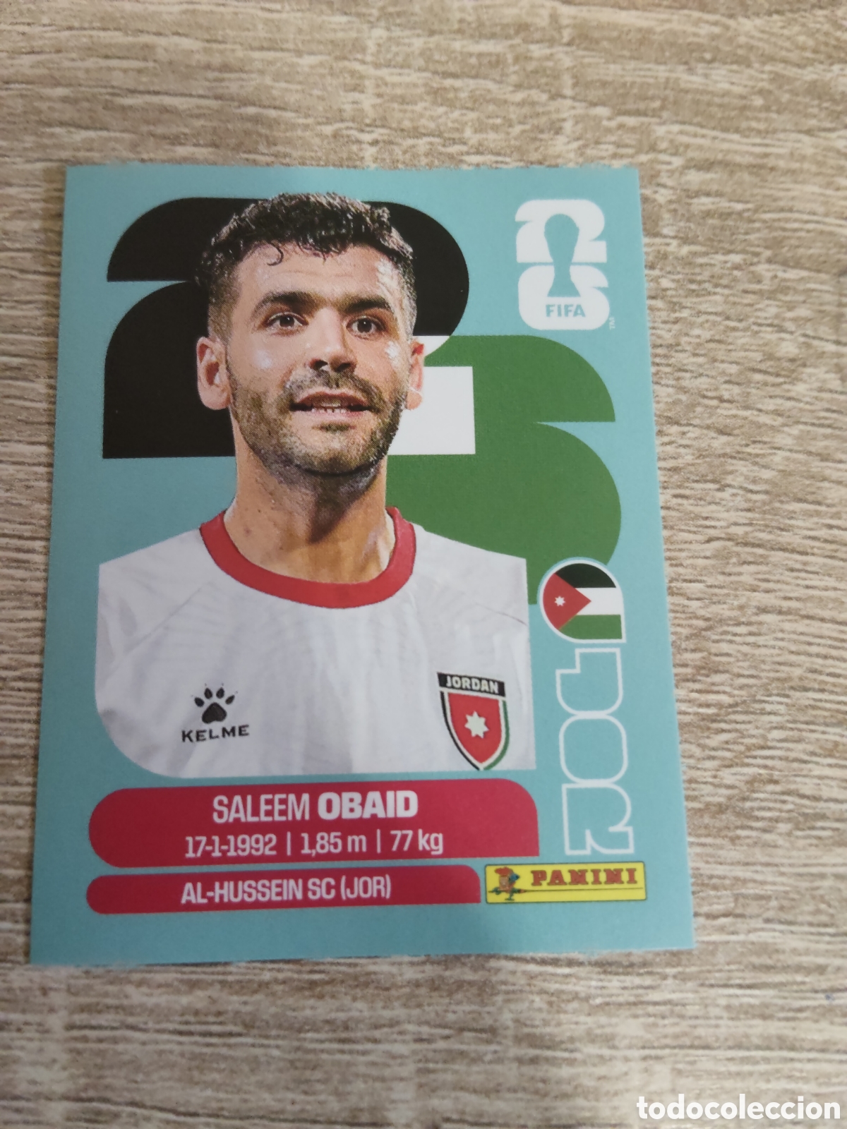 Cromos de F&uacute;tbol: Panini mundial 2026 JOR 7 Saleem Obaid Jordania